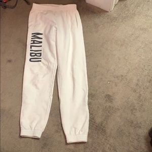 Brandy Melville white Malibu sweatpants